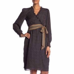 Max Studio Waist Tie Smocked Dress